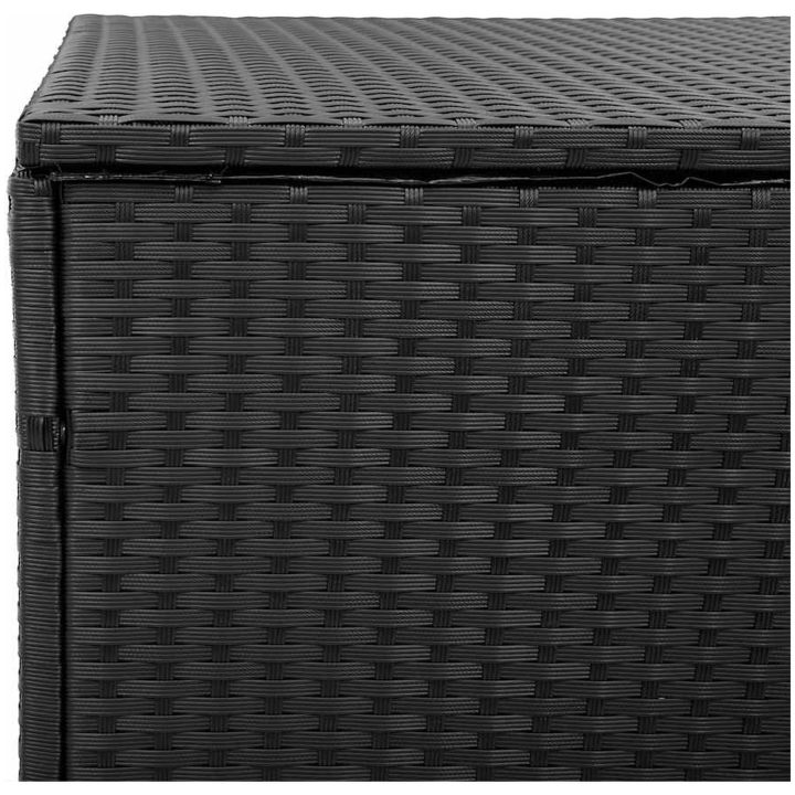 Förvaringslåda för trädgården svart konstrotting vidaXL 110 x 50 x 58 cm – bild 8