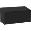 Förvaringslåda för trädgården svart konstrotting vidaXL 110 x 50 x 58 cm – miniatyr 1