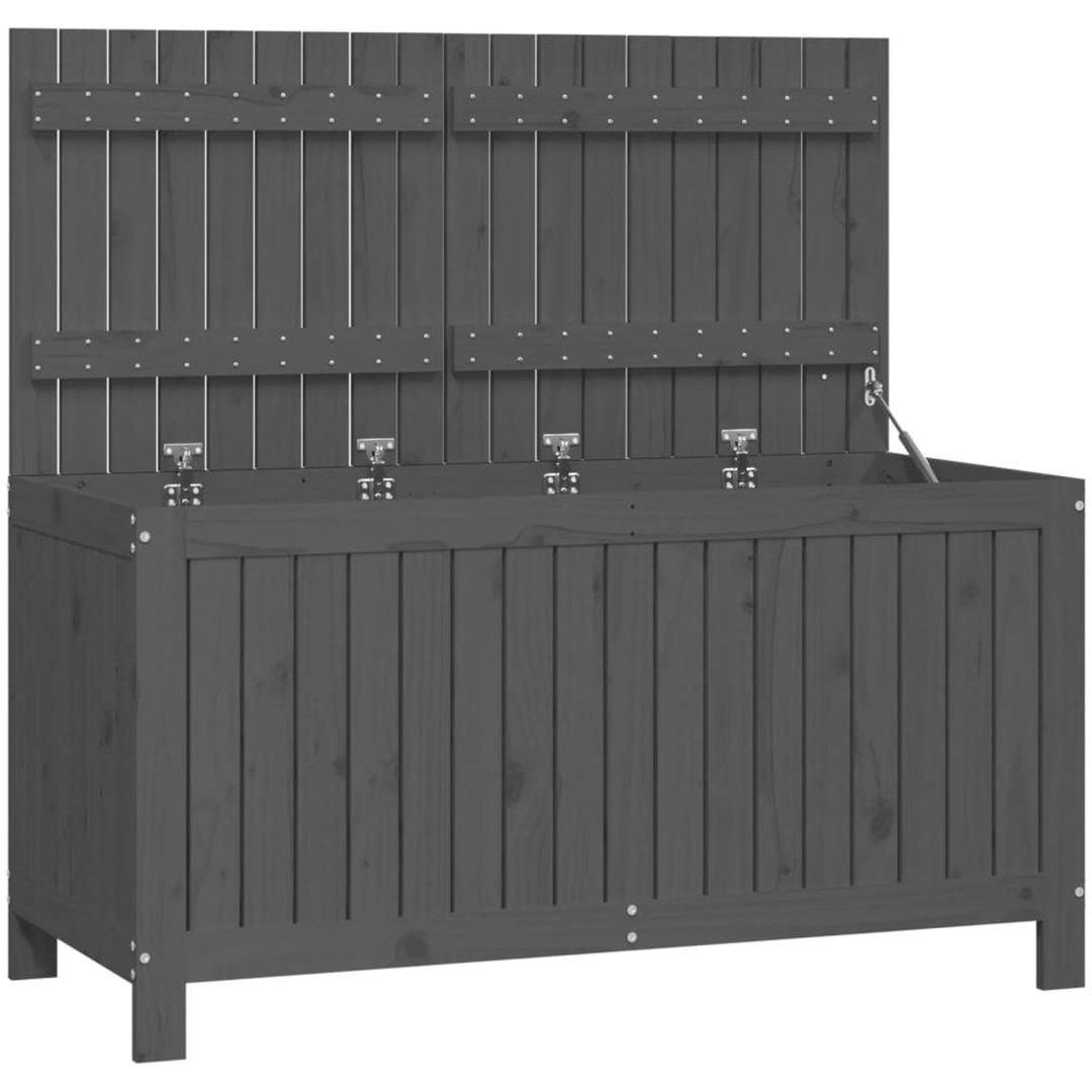 Förvaringslåda grå massiv furu vidaXL 121 x 55 x 64 cm – bild 2