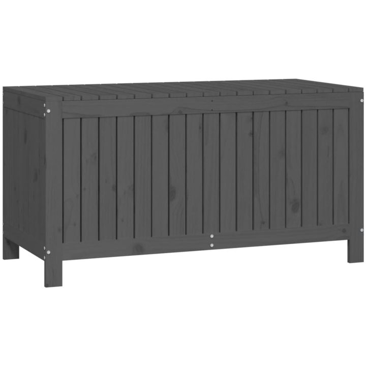 Förvaringslåda grå massiv furu vidaXL 121 x 55 x 64 cm – bild 5
