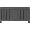 Förvaringslåda grå massiv furu vidaXL 121 x 55 x 64 cm – miniatyr 6