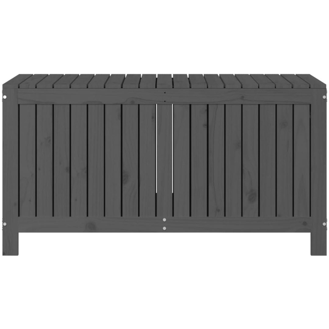 Förvaringslåda grå massiv furu vidaXL 121 x 55 x 64 cm – bild 6