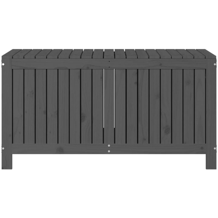 Förvaringslåda grå massiv furu vidaXL 121 x 55 x 64 cm – bild 6
