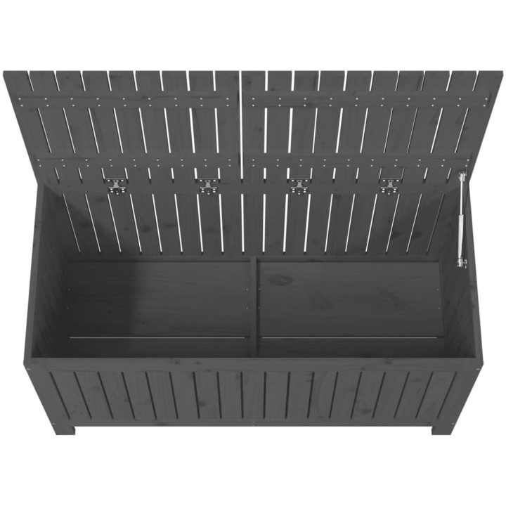 Förvaringslåda grå massiv furu vidaXL 121 x 55 x 64 cm – bild 8