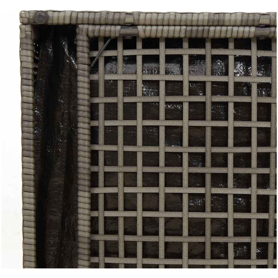 Förvaringslåda Grå och Marinblå Konstrotting och Polyesterkudde vidaXL 50 x 50 x 50 cm – bild 10