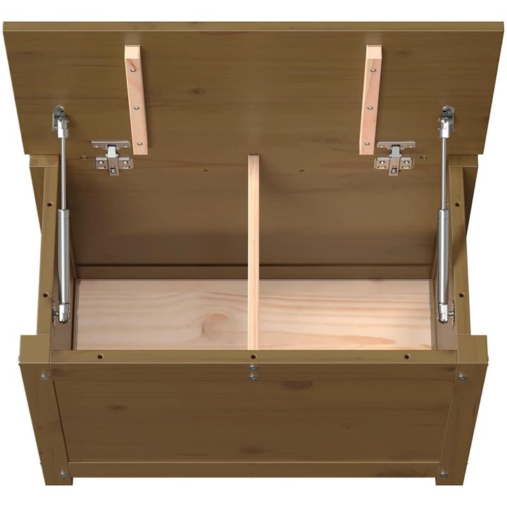 Förvaringslåda honungsbrun massiv furu vidaXL 60 x 32 x 45.5 cm – bild 8