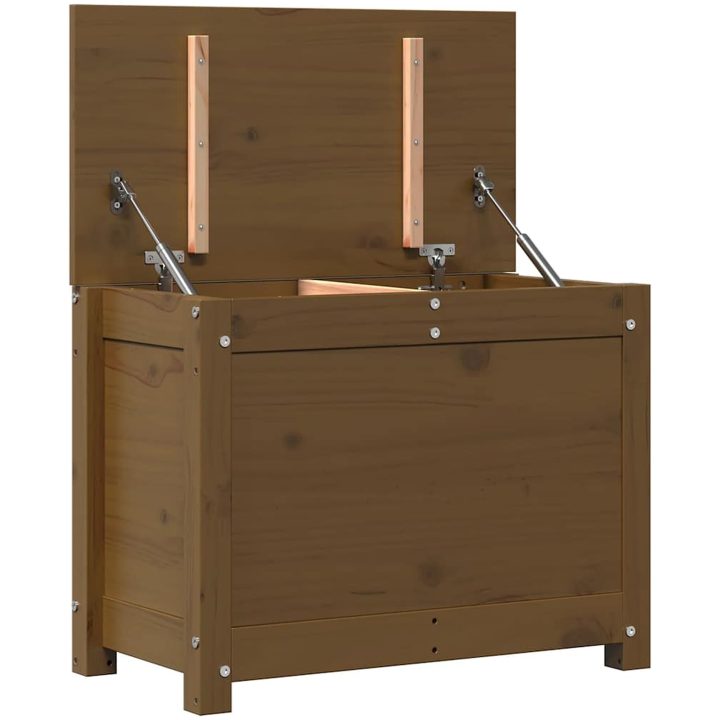 Förvaringslåda honungsbrun massiv furu vidaXL 60 x 32 x 45.5 cm – bild 9