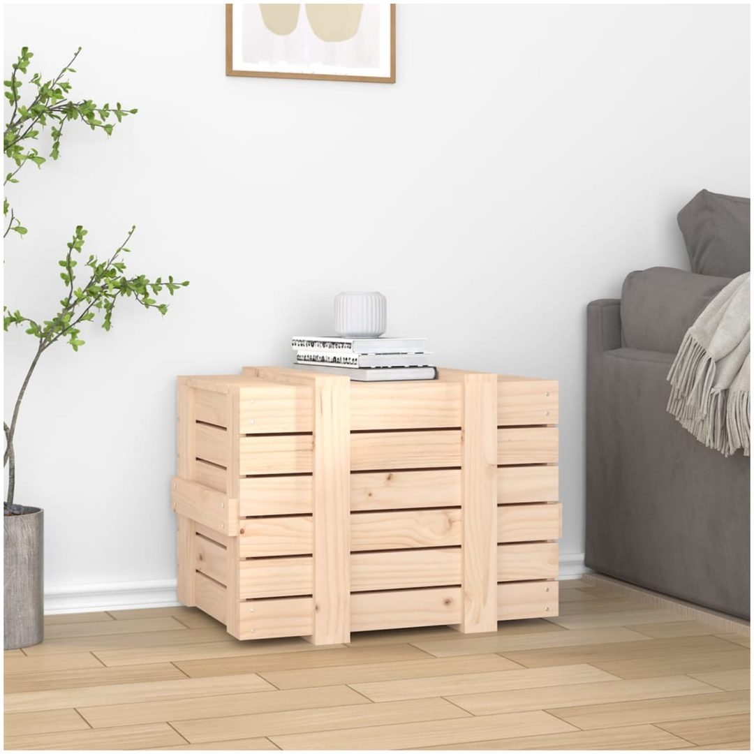 Förvaringslåda massiv furu vidaXL 58 x 40.5 x 42 cm – bild 3