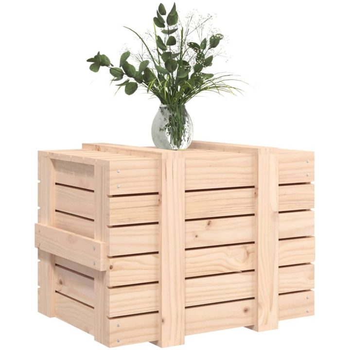 Förvaringslåda massiv furu vidaXL 58 x 40.5 x 42 cm – bild 4