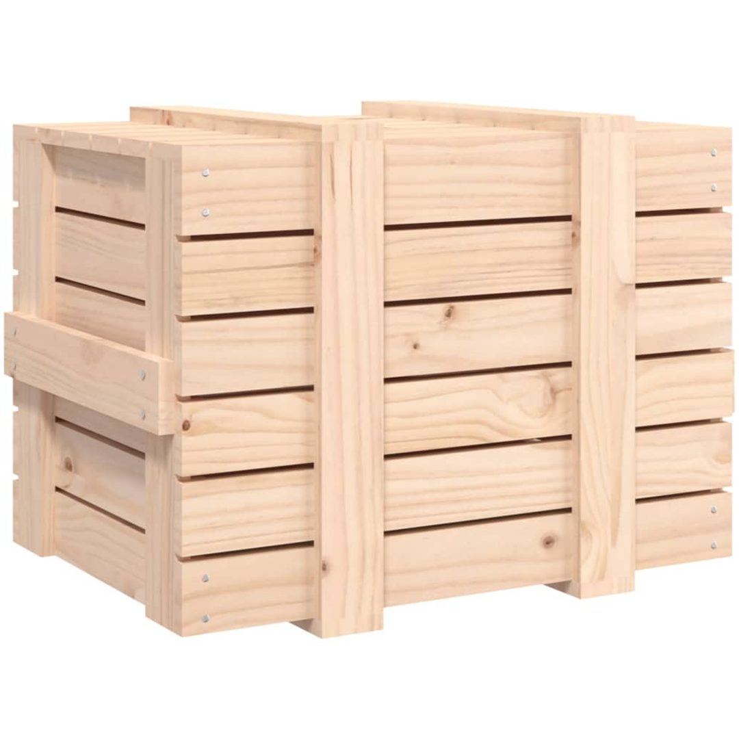Förvaringslåda massiv furu vidaXL 58 x 40.5 x 42 cm – bild 6