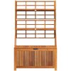 Förvaringslåda med spaljé 99x50x160 cm massivt akaciaträ vidaXL – miniatyr 4