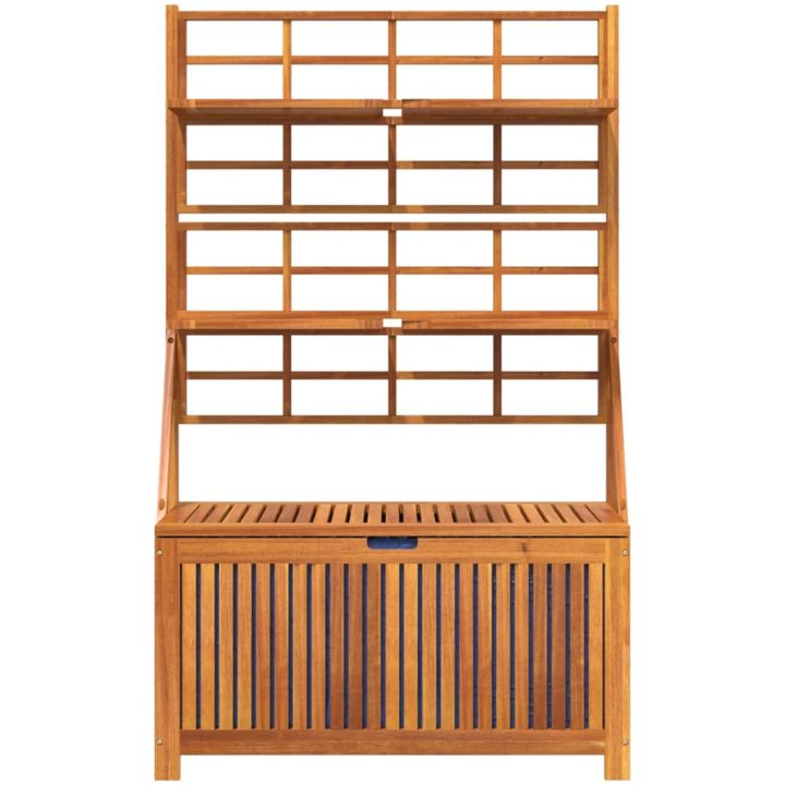 Förvaringslåda med spaljé 99x50x160 cm massivt akaciaträ vidaXL – bild 4