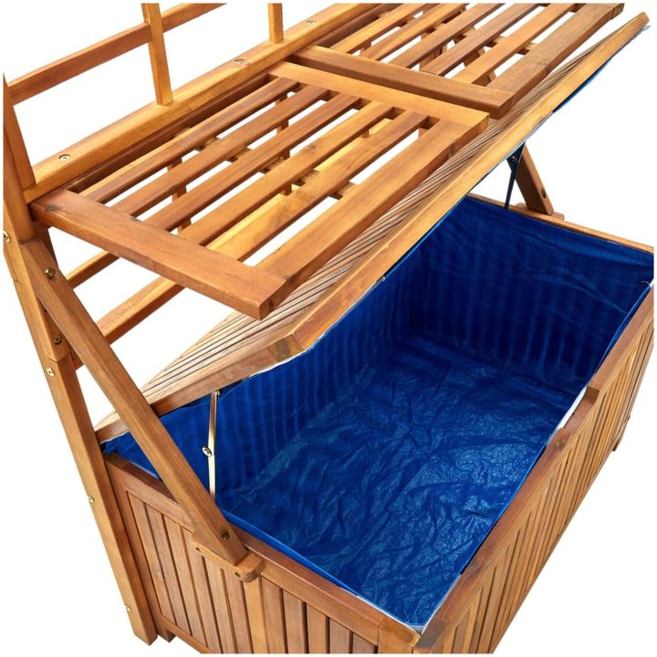 Förvaringslåda med spaljé 99x50x160 cm massivt akaciaträ vidaXL – bild 9