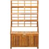 Förvaringslåda med spaljé 99x55x160 cm massivt akaciaträ vidaXL – miniatyr 3