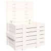 Förvaringslåda vit massiv furu vidaXL 58 x 40.5 x 42 cm – miniatyr 2