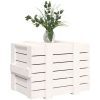 Förvaringslåda vit massiv furu vidaXL 58 x 40.5 x 42 cm – miniatyr 4