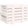 Förvaringslåda vit massiv furu vidaXL 58 x 40.5 x 42 cm – miniatyr 6