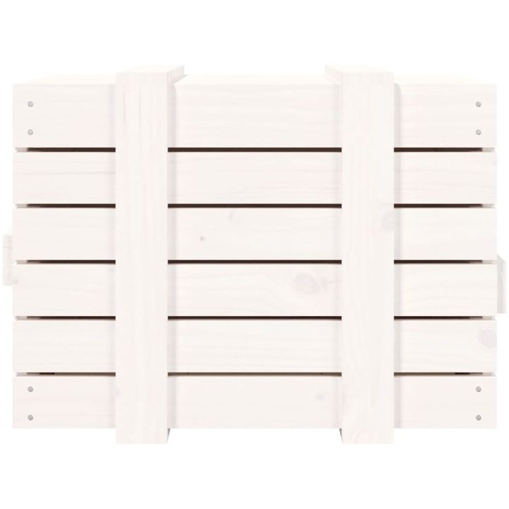 Förvaringslåda vit massiv furu vidaXL 58 x 40.5 x 42 cm – bild 7