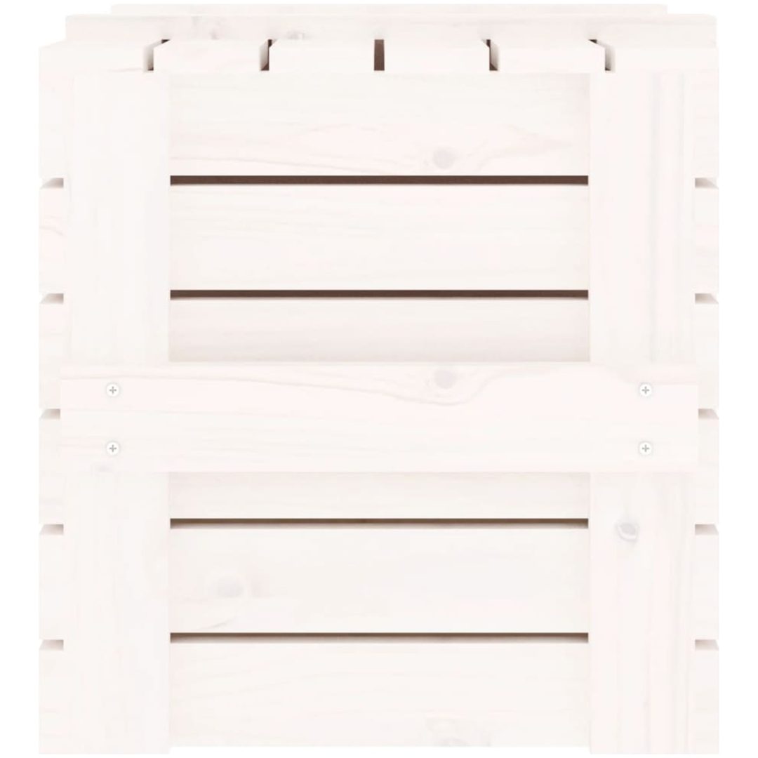 Förvaringslåda vit massiv furu vidaXL 58 x 40.5 x 42 cm – bild 8