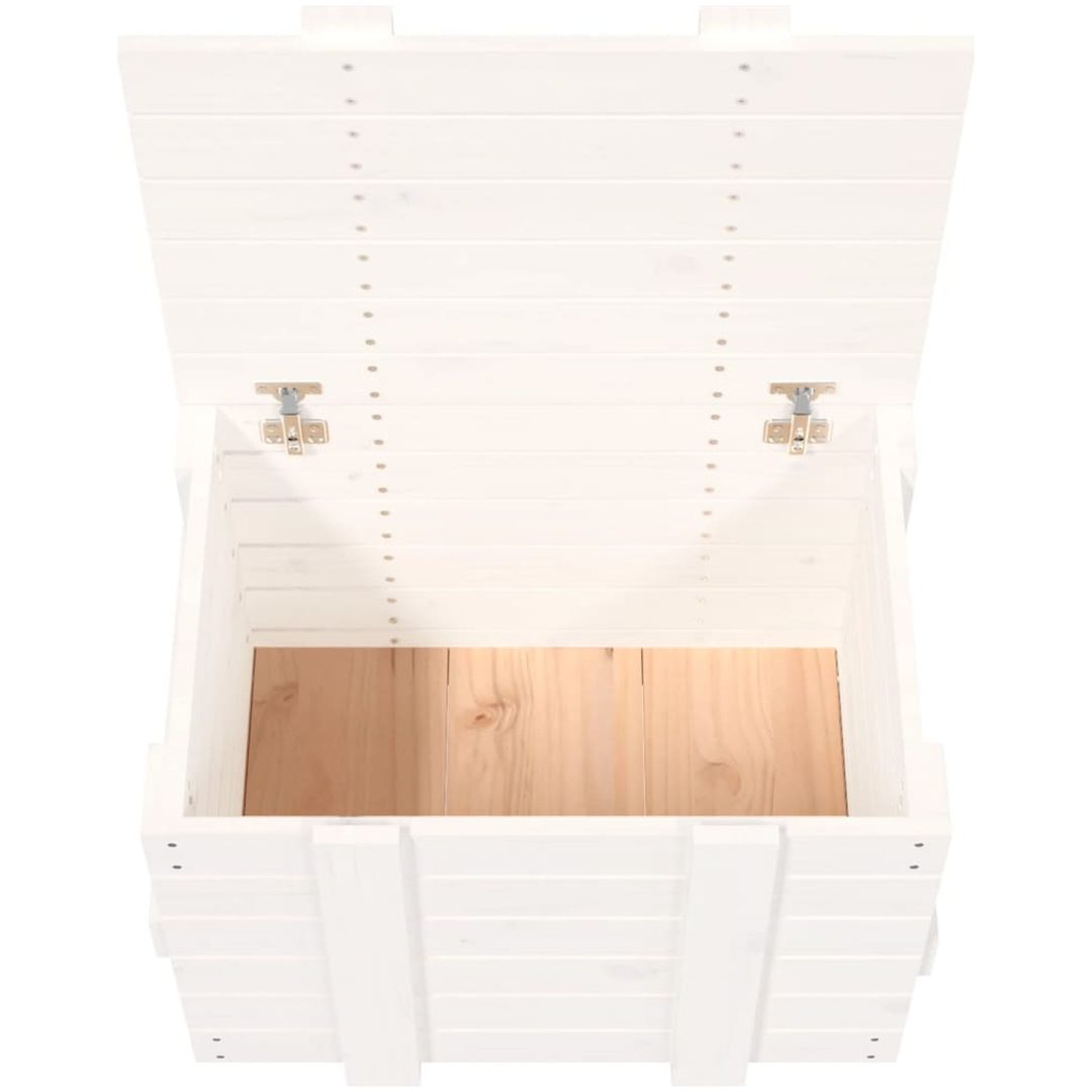 Förvaringslåda vit massiv furu vidaXL 58 x 40.5 x 42 cm – bild 9