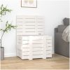 Förvaringslåda vit massiv furu vidaXL 58 x 40.5 x 42 cm – miniatyr 1