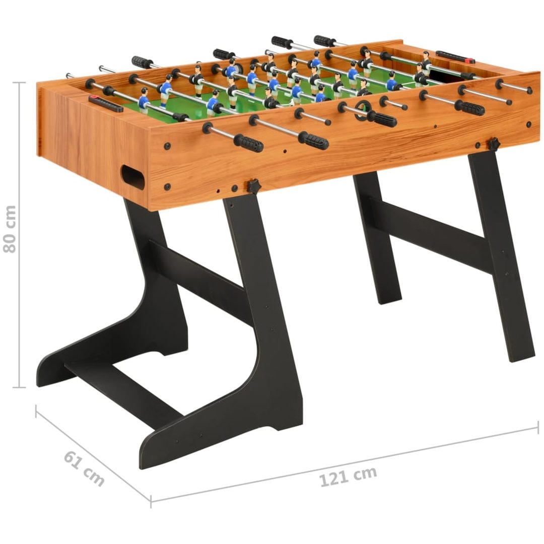 Fotbollsbord hopfällbart 121x61x80 cm ljusbrun vidaXL – bild 11