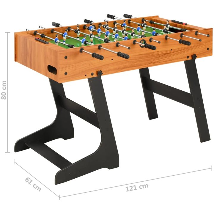 Fotbollsbord hopfällbart 121x61x80 cm ljusbrun vidaXL – bild 11