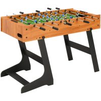 Fotbollsbord hopfällbart 121x61x80 cm ljusbrun vidaXL