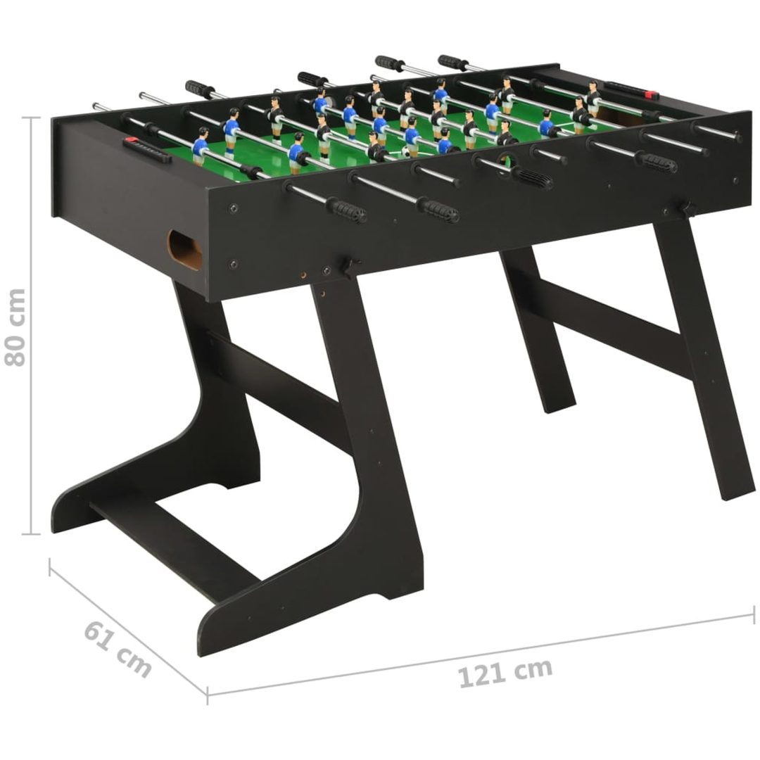 Fotbollsbord hopfällbart 121x61x80 cm svart vidaXL – bild 11