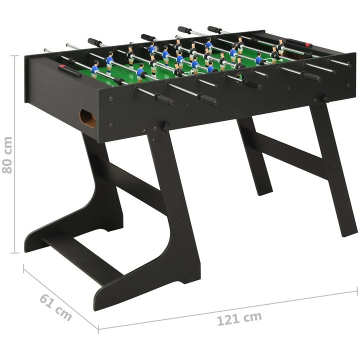 Fotbollsbord hopfällbart 121x61x80 cm svart vidaXL – bild 11