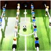 Fotbollsbord stål 60 kg 140x74,5x87,5 cm brun vidaXL – miniatyr 5
