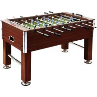 Fotbollsbord stål 60 kg 140x74,5x87,5 cm brun vidaXL