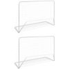 Fotbollsmål 2 st med nät 182x61x122 cm stål vit vidaXL – miniatyr 1