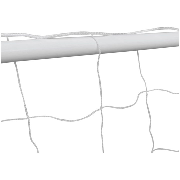Fotbollsmål med nät 182x61x122 cm stål vit vidaXL – bild 3