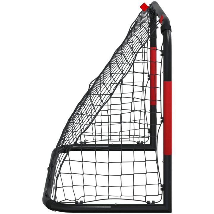 Fotbollsmål med nät röd och svart 90x48x71 cm stål vidaXL – bild 5
