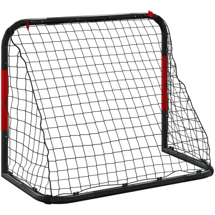 Fotbollsmål med nät röd och svart 90x48x71 cm stål vidaXL – bild 6