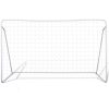 Fotbollsmål med nät stål 240 x 90 x 150 cm högkvalitativ vidaXL – miniatyr 2