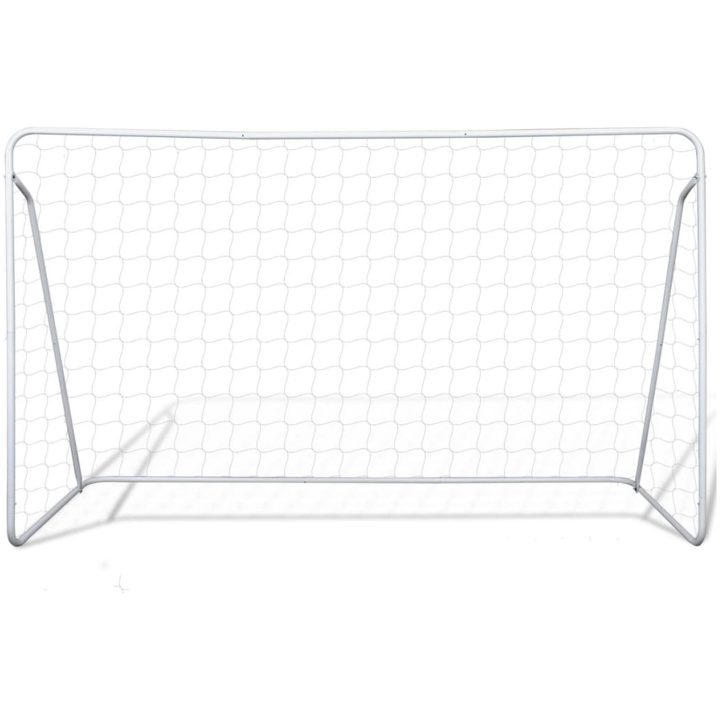 Fotbollsmål med nät stål 240 x 90 x 150 cm högkvalitativ vidaXL – bild 2