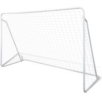 Fotbollsmål med nät stål 240 x 90 x 150 cm högkvalitativ vidaXL