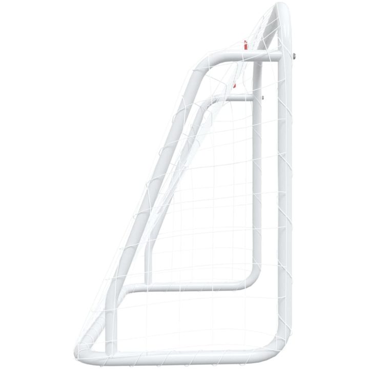 Fotbollsmål med nät vit stål & polyester vidaXL 125 x 96 x 60 cm – bild 4