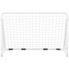 Fotbollsmål med nät vit stål vidaXL 180 x 90 x 120 cm – miniatyr 3