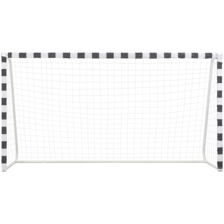 Fotbollsmål metall svart och vit vidaXL 300 x 160 x 90 cm – bild 2