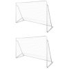 Fotbollsmål nät 2 st 240x90x150 cm vidaXL – miniatyr 1