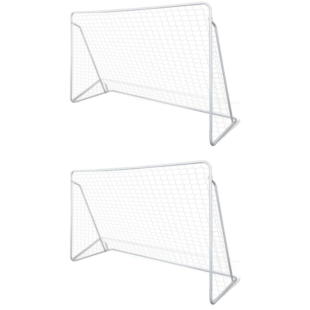Fotbollsmål nät 2 st 240x90x150 cm vidaXL