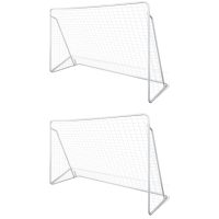 Fotbollsmål nät 2 st 240x90x150 cm vidaXL