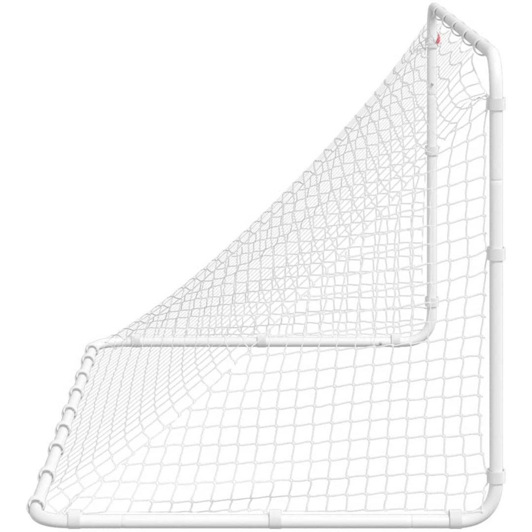 Fotbollsmål vit 122x81x81 cm stål vidaXL – bild 5