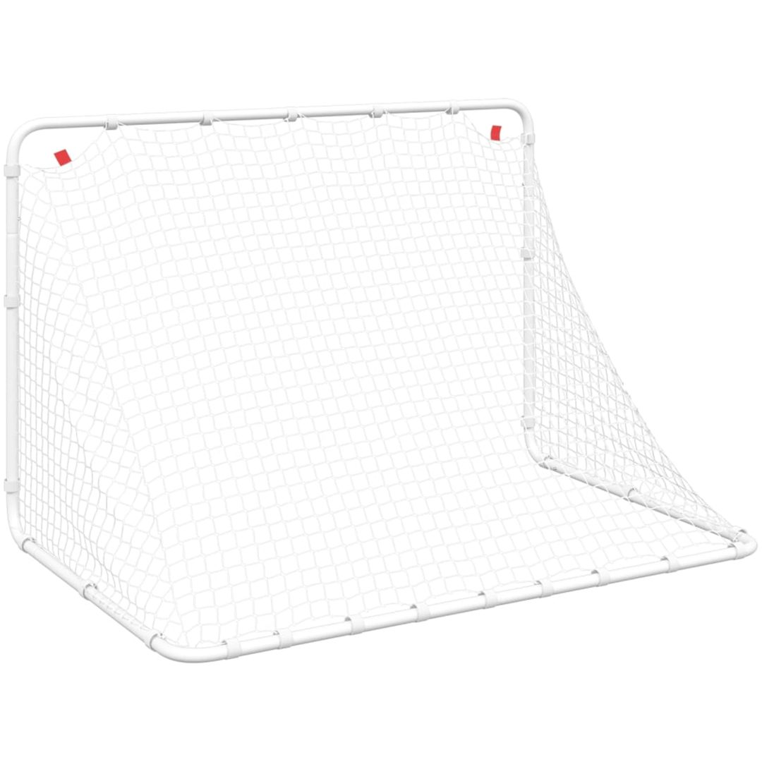 Fotbollsmål vit 122x81x81 cm stål vidaXL – bild 6