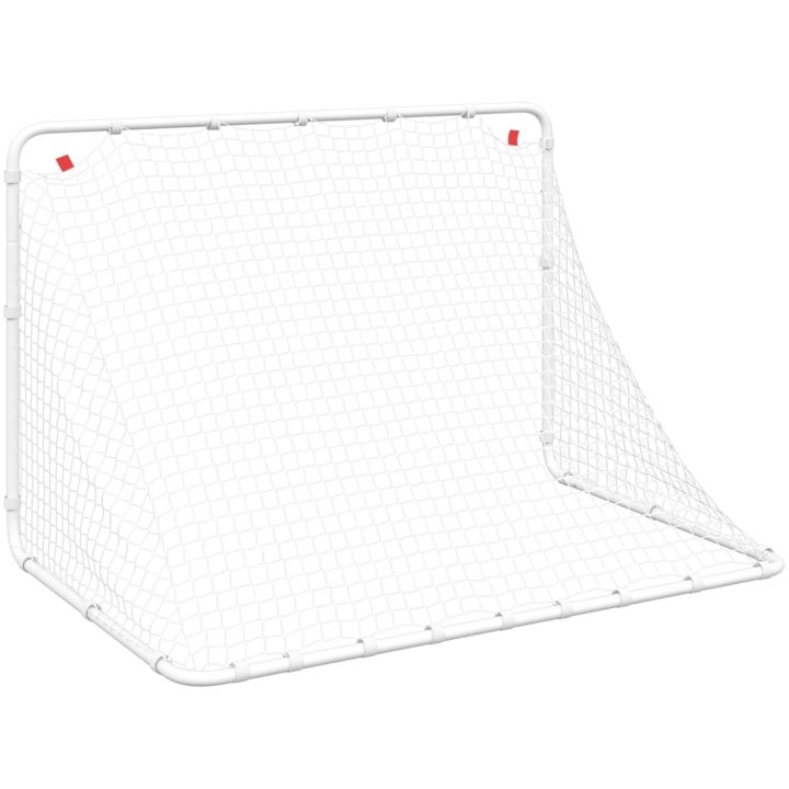 Fotbollsmål vit 122x81x81 cm stål vidaXL – bild 6