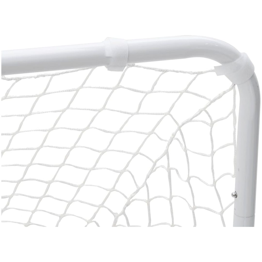 Fotbollsmål vit 122x81x81 cm stål vidaXL – bild 7
