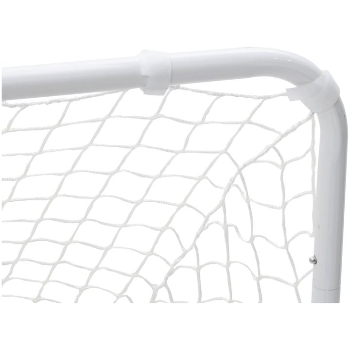 Fotbollsmål vit 122x81x81 cm stål vidaXL – bild 7